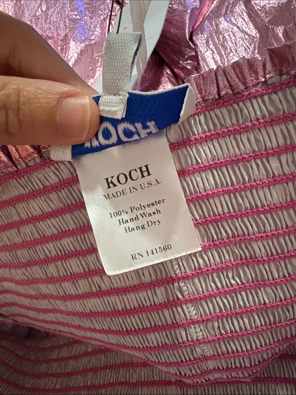 Koch Erica Metallic Skirt in Pink Parade SZ M NWT - Picture 4 of 4
